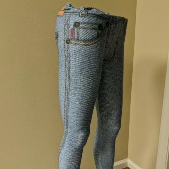 0-10 Creamy Soft Blue Jean Leggings - USA Fashion Jeggings One Size - Picture 8 of 8